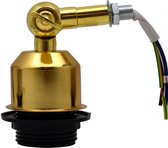 Retro Light - Industriële wandlamp met korte arm en half dunne houder - E27 - Frans goud