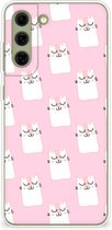 GSM Hoesje Geschikt voor Samsung Galaxy S21FE Beschermhoesje Sleeping Cats