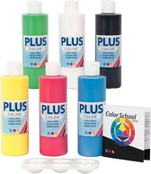Acrylverf - Primaire Kleuren - Plus Color - 6x250 ml