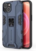 Supersonic PC + TPU schokbestendige beschermhoes met houder voor iPhone 13 (blauw)