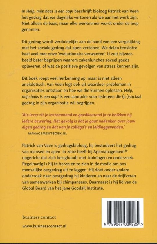 Help mijn baas is een aap!
