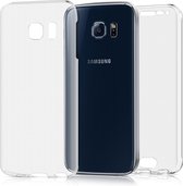 kwmobile 360 graden hoesje voor Samsung Galaxy S6 Edge - volledige bescherming - siliconen beschermhoes - transparant