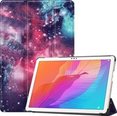 Tablet hoes geschikt voor Huawei MatePad T 10S (10.1 Inch) - Tri-Fold Book Case - Galaxy