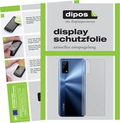 dipos I 6x Beschermfolie mat compatibel met Oppo Realme V5 5G Achterkant Folie screen-protector (expres kleiner dan het glas omdat het gebogen is)