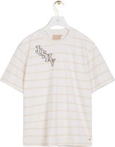JOSH V   TEDDY STRIPE T-shirt Crème - Maat XS