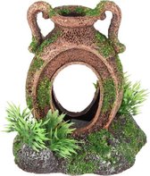 Flamingo Aquarium Decoratie Moza Kruik+Plant 10X7X11Cm