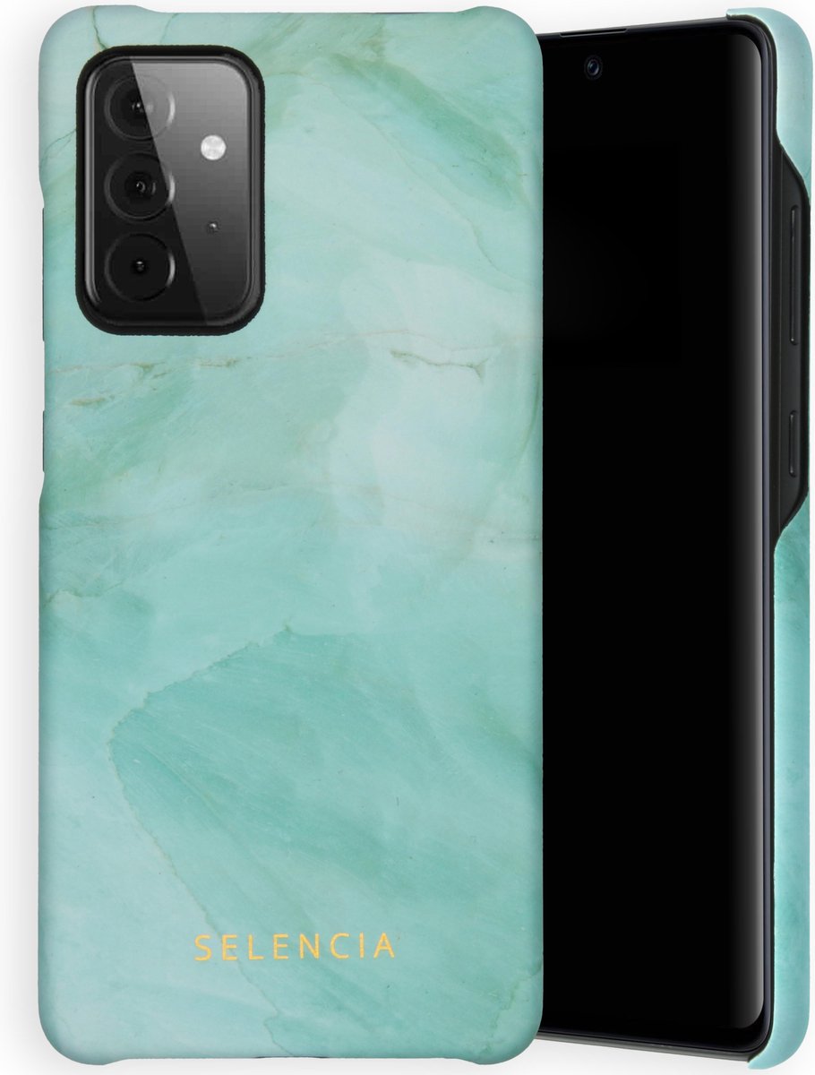 Selencia Maya Fashion Backcover Samsung Galaxy A72 hoesje - Marble Green