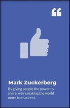 Walljar - Mark Zuckerberg - Muurdecoratie - Poster met lijst