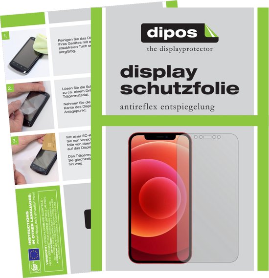 dipos I 2x Film de protection mat compatible avec Apple iPhone 12
