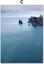 Nordic Sea Landschap Print Poster Wall Art Kunst Canvas Printing Op Papier Living Decoratie 40X60cm Multi-color