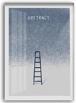Blauwe Stijl Abstract Print Poster Wall Art Kunst Canvas Printing Op Papier Living Decoratie 13X18cm Multi-color