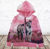 Roze vest met paarden printRoze vest met paarden print -86/92
