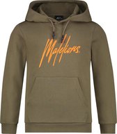 Malelions Junior Signature Hoodie - Army/Orange