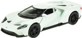 schaalmodel Ford 2017 GT 1:34 diecast wit 11 cm