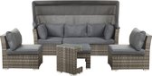 Beliani CORTE - Loungeset voor 6 - Bruin - PE rotan