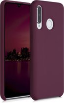 kwmobile telefoonhoesje geschikt voor Huawei P30 Lite - Hoesje met siliconen coating - Smartphone case in wijnrood