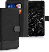 kwmobile telefoonhoesje voor Asus ZenFone 6 (ZS630KL) - Hoesje met pasjeshouder in antraciet / zwart - Case met portemonnee
