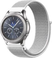 Shop4 - Bandje voor Samsung Galaxy Watch4 40/ 44mm - Nylon Wit Grijs