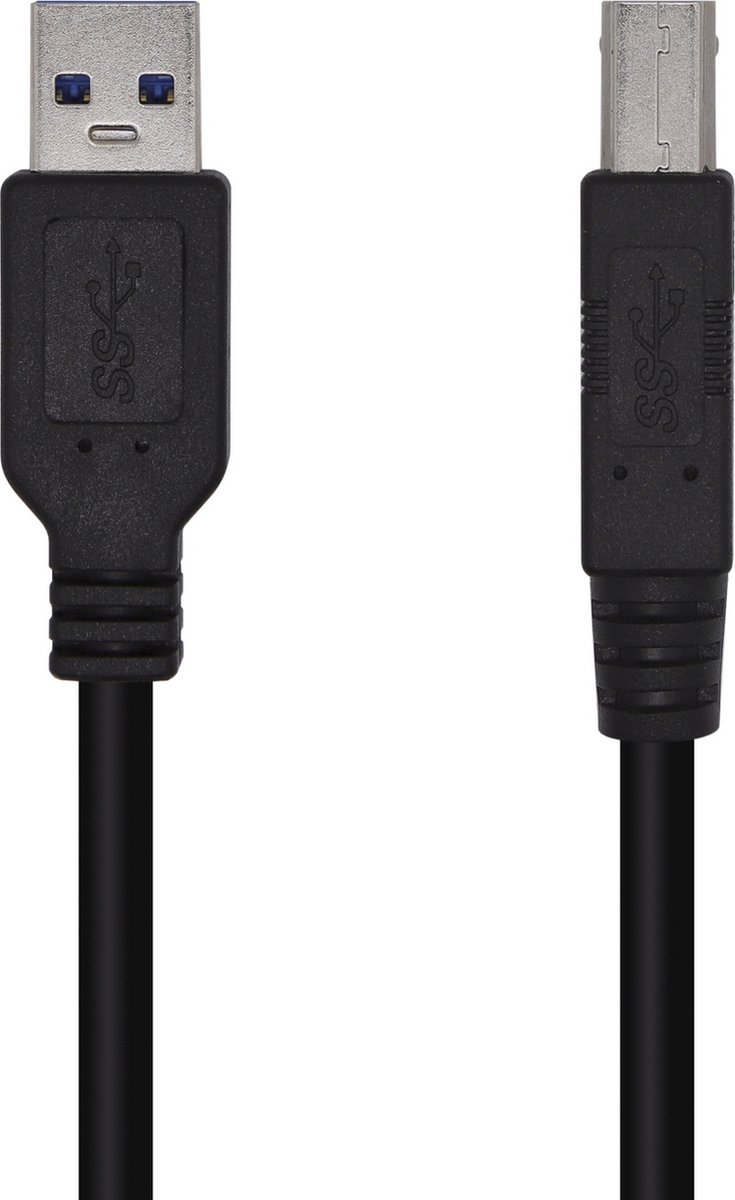 AISENS A105-0445 USB-kabel USB 3.2 Gen 1 (3.1 Gen 1) 3 m USB A USB B Zwart