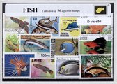 Vissen – Luxe postzegel pakket (A6 formaat) : collectie van 50 verschillende postzegels van vissen – kan als ansichtkaart in een A6 envelop - authentiek cadeau - kado - geschenk -