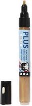 Plus Color Marker, goud, L: 14,5 cm, lijndikte 1-2 mm, 1 stuk, 5,5 ml