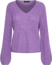 SOAKED IN LUXURY SLTuesday V-Neck Jumper - Amethyst Orchi Purple