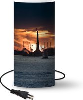 Lamp New York - Water - Vrijheidsbeeld - 33 cm hoog - Ø16 cm - Inclusief LED lamp