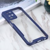Voor OPPO A54 4G acryl + kleur TPU schokbestendig hoesje (donkerblauw)