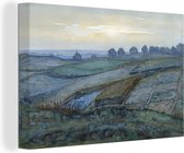 Canvas Schilderij Landschap bij Arnhem - Piet Mondriaan - 120x90 cm - Wanddecoratie