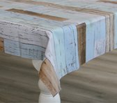 Tafelzeil/tafelkleed houten planken print 140 x 250 cm - Tuintafelkleed