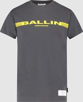 Ballin Amsterdam -  Jongens Regular Fit   T-shirt  - Grijs - Maat 116