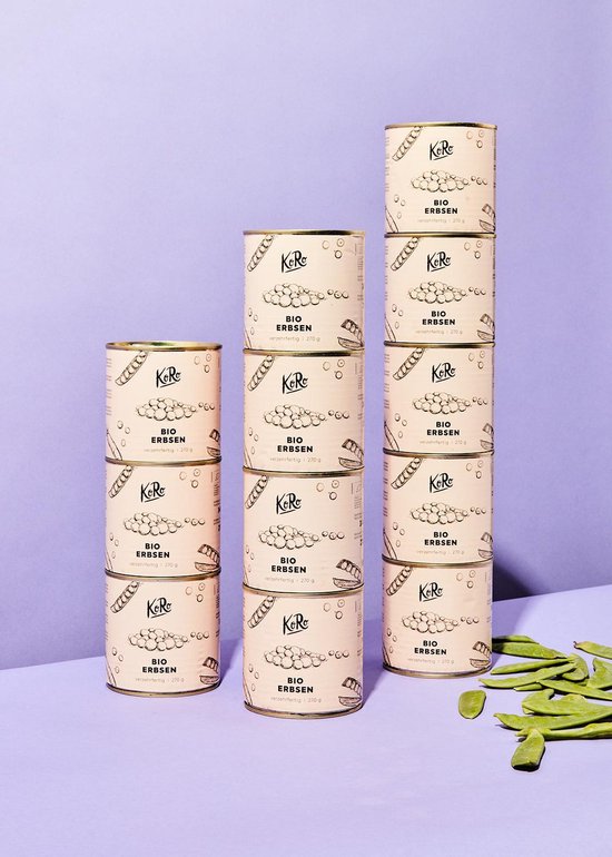 KoRo | Petits pois bio en conserve 12 x 270 g
