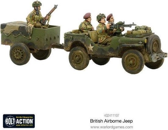 Thumbnail van een extra afbeelding van het spel British Airborne Jeep & Trailer