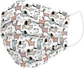 Hygiënisch en herbruikbaar gezichtsmasker gemaakt van stof Dogs Kinderen
