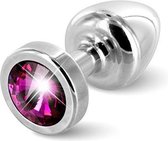 Anni Butt Plug rond Zilver & Roze 25 mm Diogol 72691
