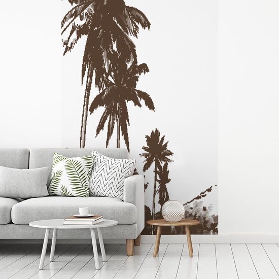 Behang - Fotobehang Palmboom - Lucht - Berg - Breedte 200 cm x hoogte 300 cm