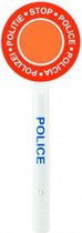 politiestopbord met knipperlicht 29 cm wit