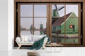 Behang - Fotobehang Doorkijk - Molen - Water - Breedte 360 cm x hoogte 240 cm