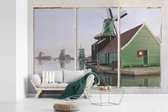 Behang - Fotobehang Doorkijk - Water - Molen - Breedte 360 cm x hoogte 240 cm