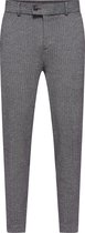 WE Fashion Heren slim fit pantalon met visgraatdessin