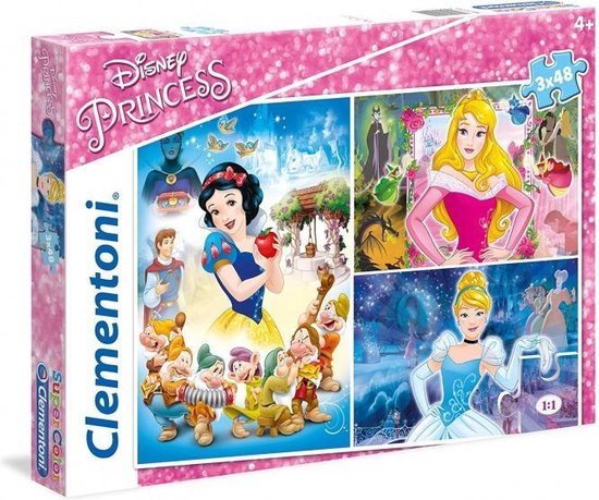 Disney Princess legpuzzel 3 puzzels 48 stukjes | bol.com