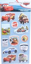 stickervel Cars jongens 21 x 10 cm foam blauw/rood