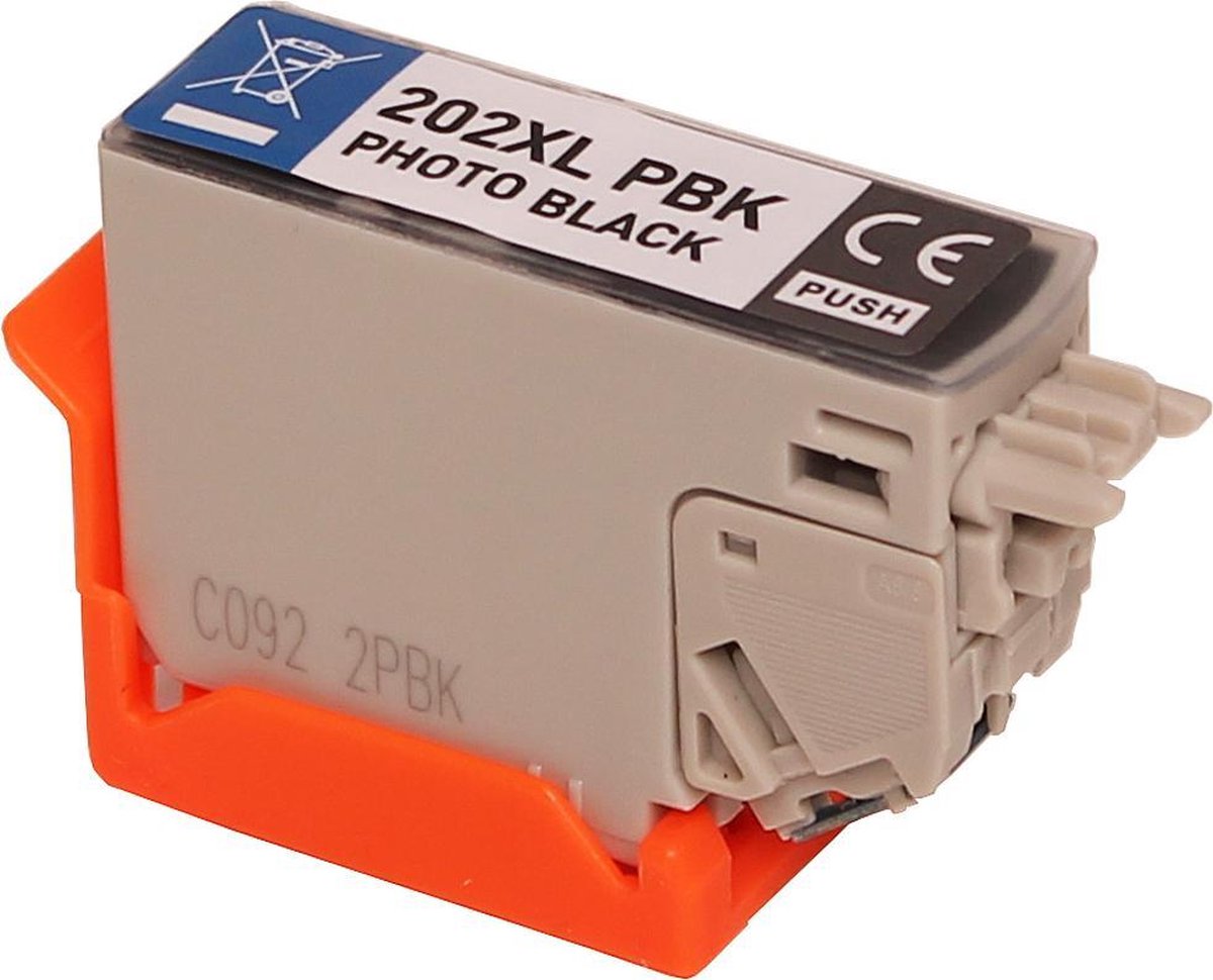 ABC huismerk inkt cartridge geschikt voor Epson 202XL foto zwart voor Expression Premium XP-6000 XP-6005 Zwart Licht
