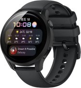 Huawei Watch 3 Case Hard Plastic Bumper met Tempered Glass Zwart