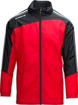Masita | Windbreaker Forza - Dames Heren Kind Regen- Windjack met Capuchon - RED/BLACK - XXL