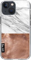 Casetastic Apple iPhone 13 mini Hoesje - Softcover Hoesje met Design - Marble Copper Print