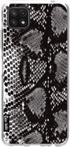 Casetastic Samsung Galaxy A22 (2021) 5G Hoesje - Softcover Hoesje met Design - Snake Print