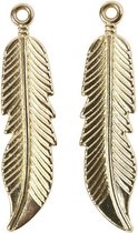 veertjes 10 x 45 mm 2 stuks goud