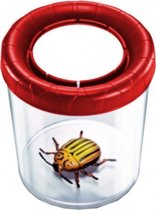 insectenpot junior 10 x 10 cm transparant/rood