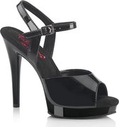 Fabulicious - GLORY-509 Sandaal met enkelband - US 8 - 38 Shoes - Zwart